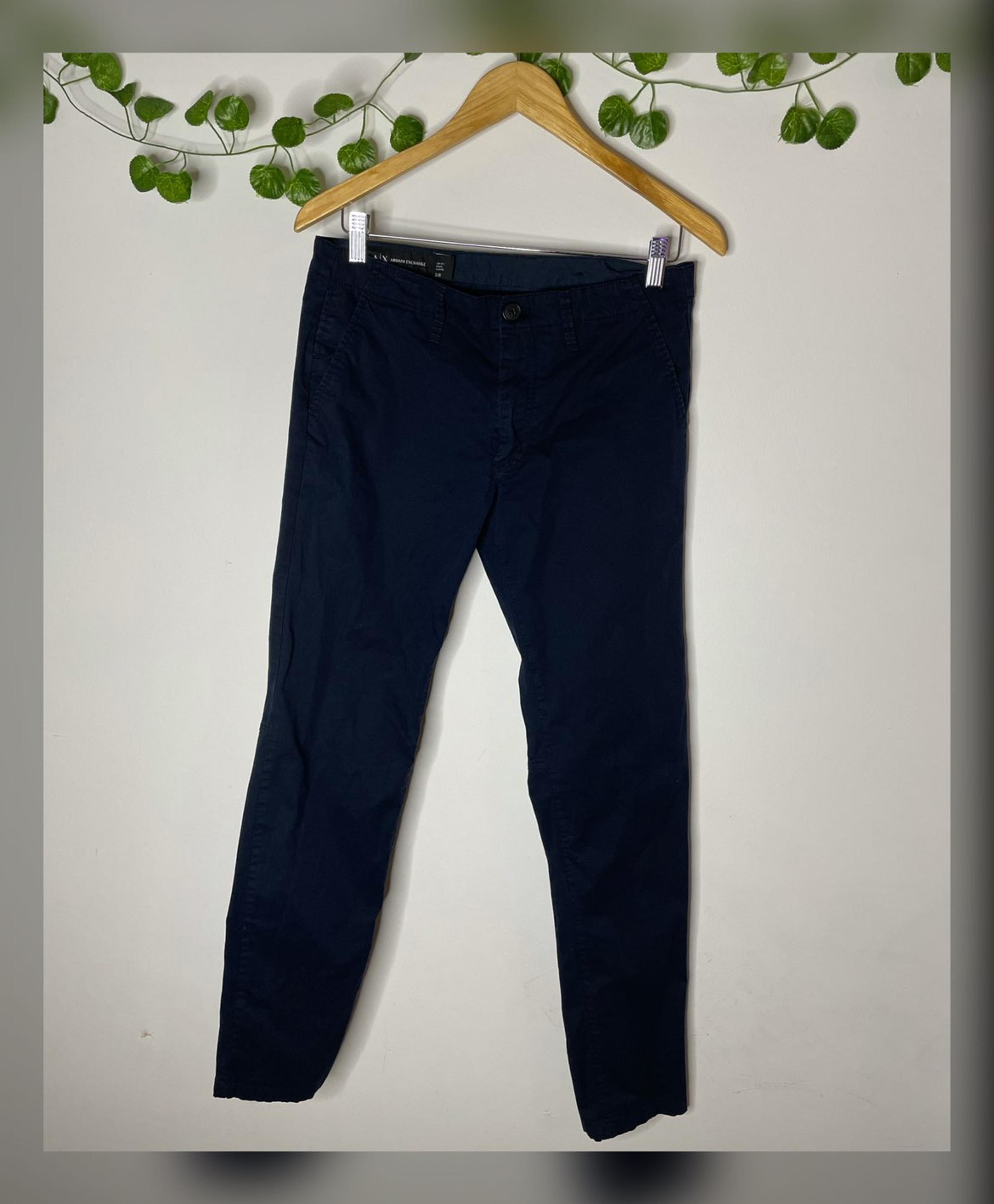 A/X Armani Exchange Men's Navy Blue Slac