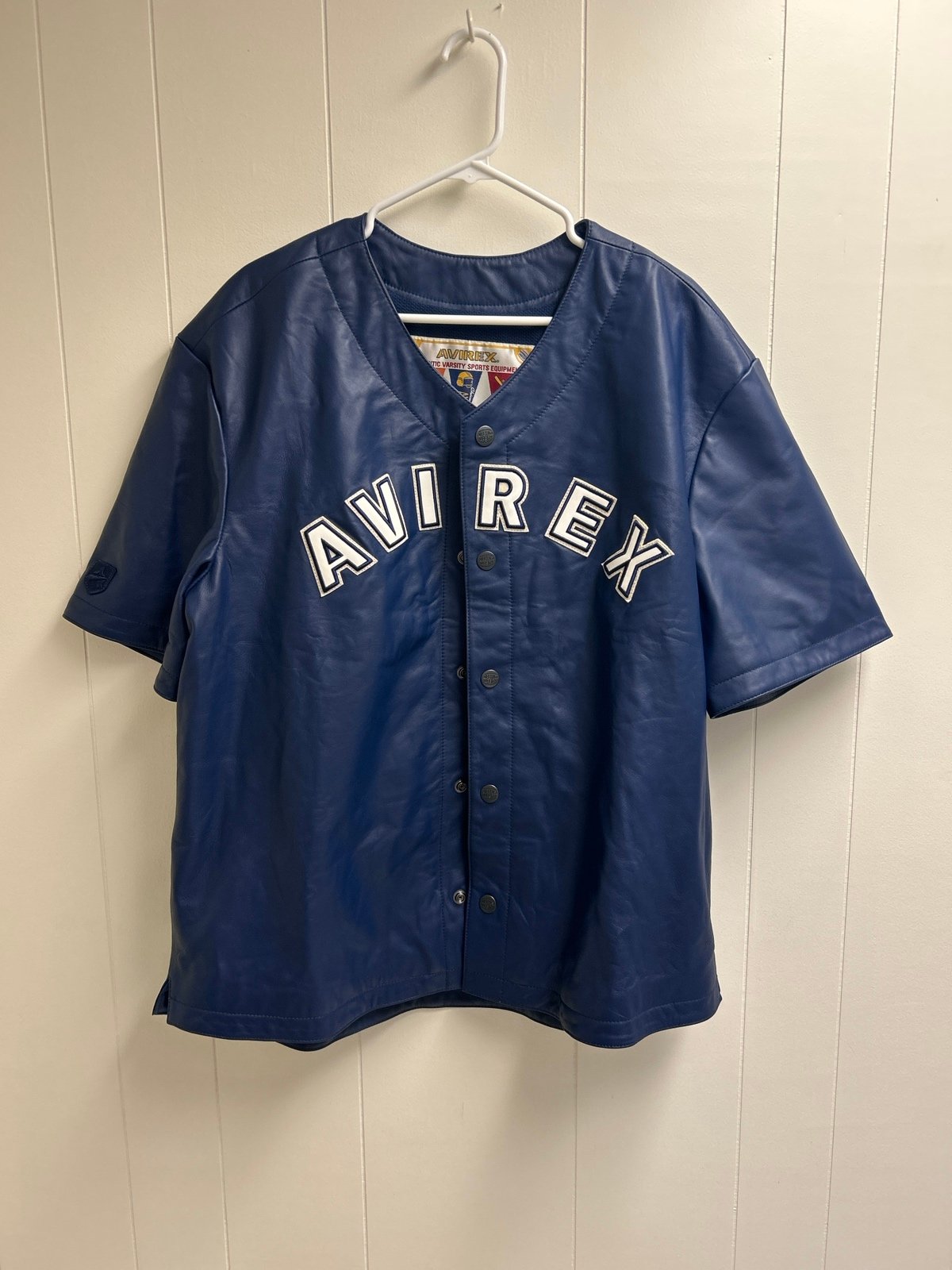 Baseball jacket Short Sleeve Genuine Leather L