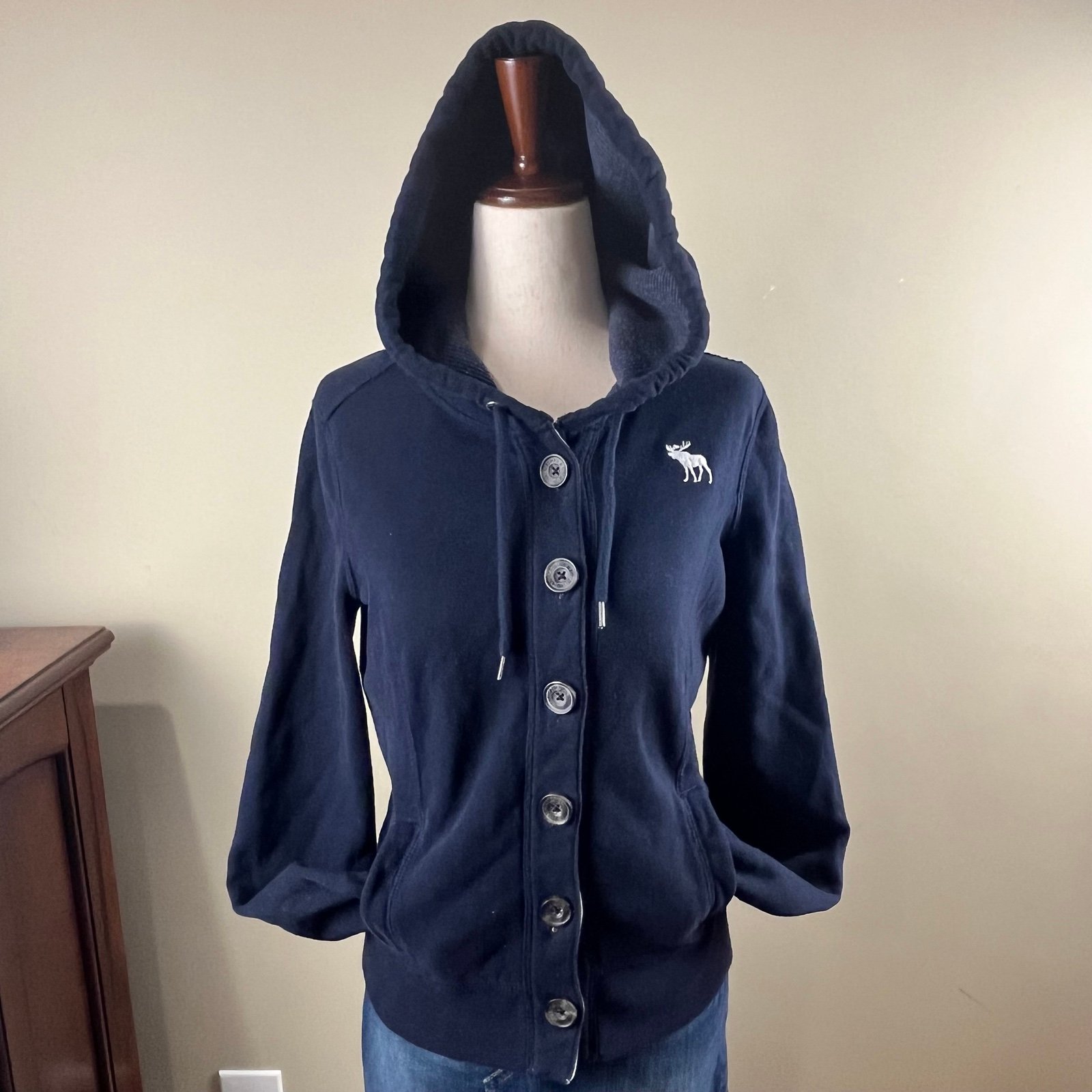 Y2K Vintage Abercrombie & Fitch Hoodie Cardigan Size Medium