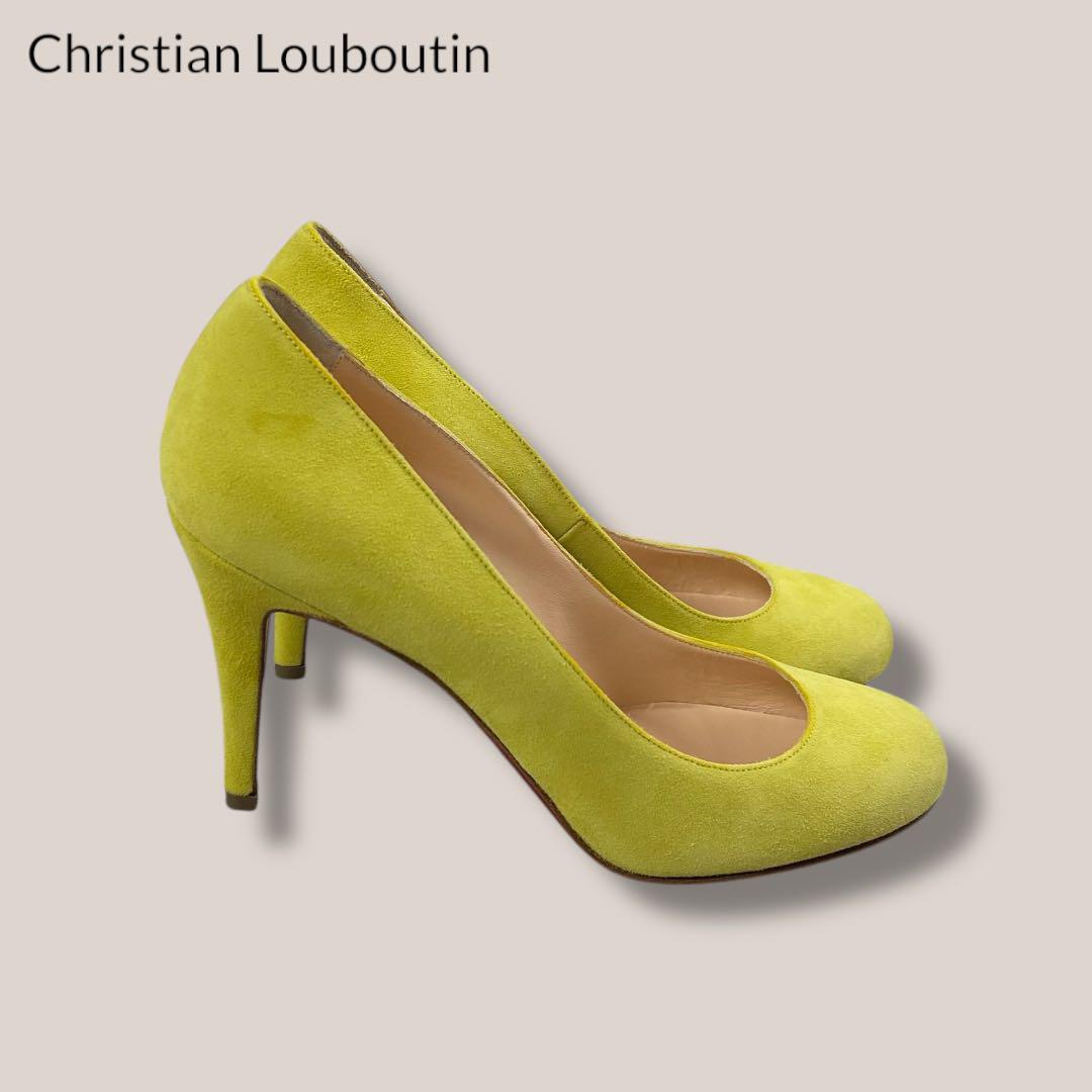 靴 Christian Louboutin LEMON YELLOW SUEDE Christian Louboutin Pumps Heel Suede Lemon Yellow EU36.5/US6