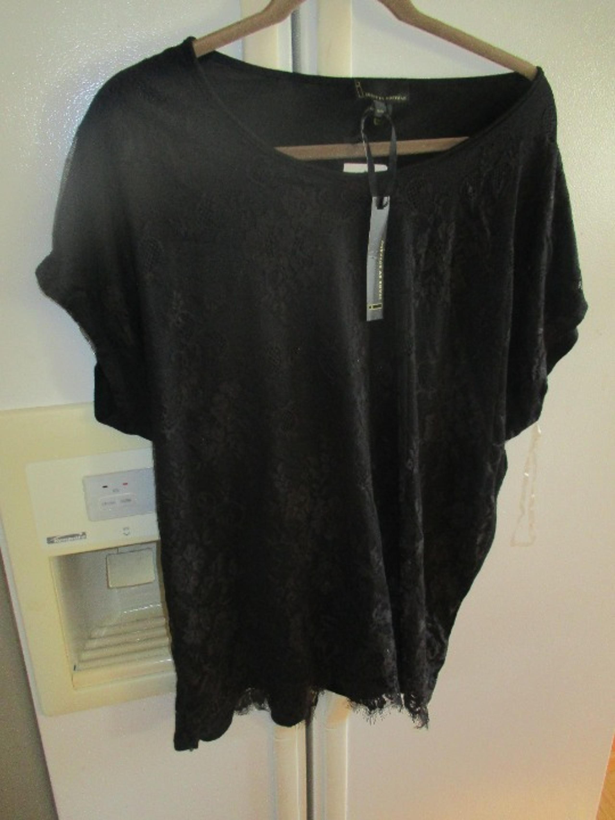 new black lace top knit xl