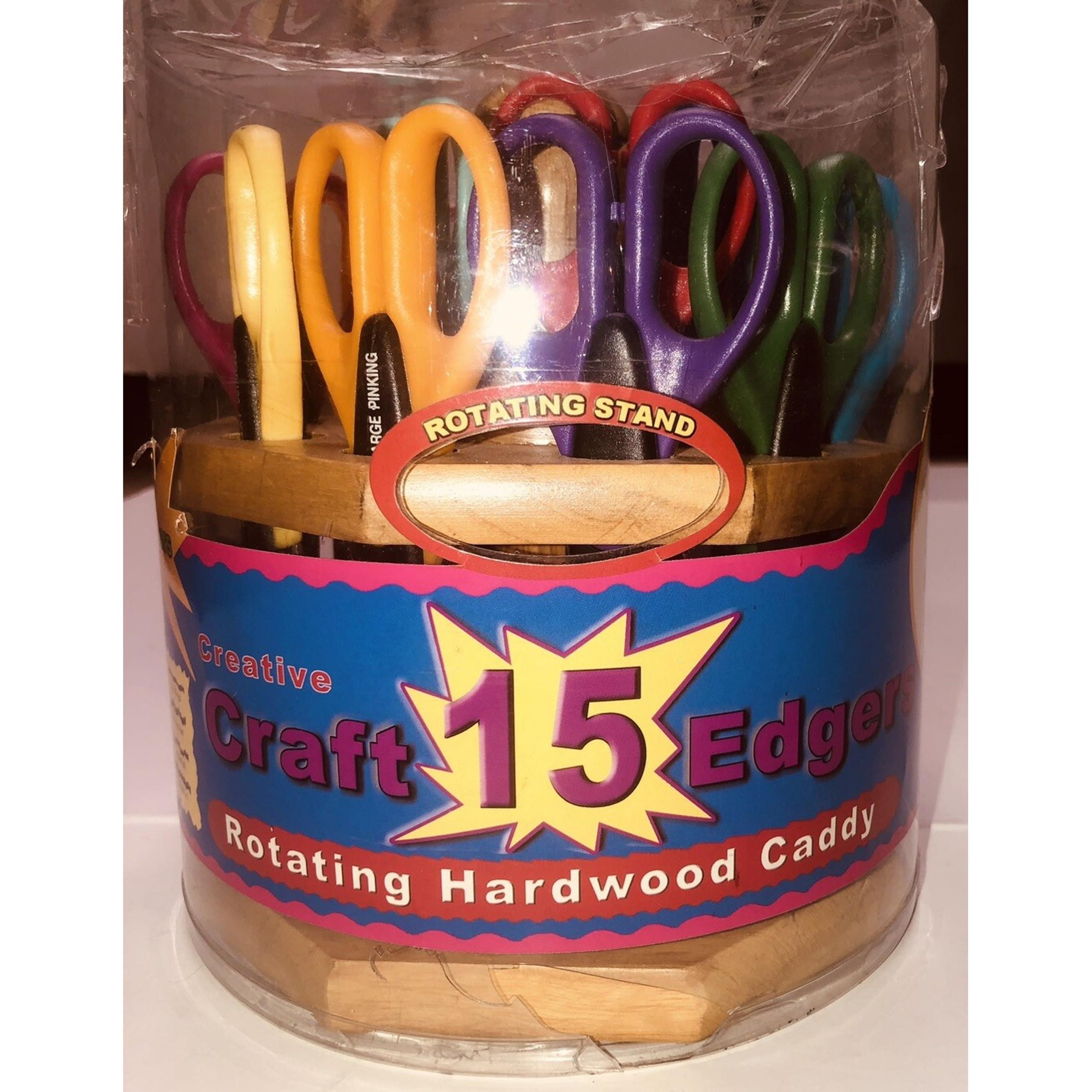 Imagine National Books Craft Edge Scissors In Wooden Caddy * 14 pc, no lid