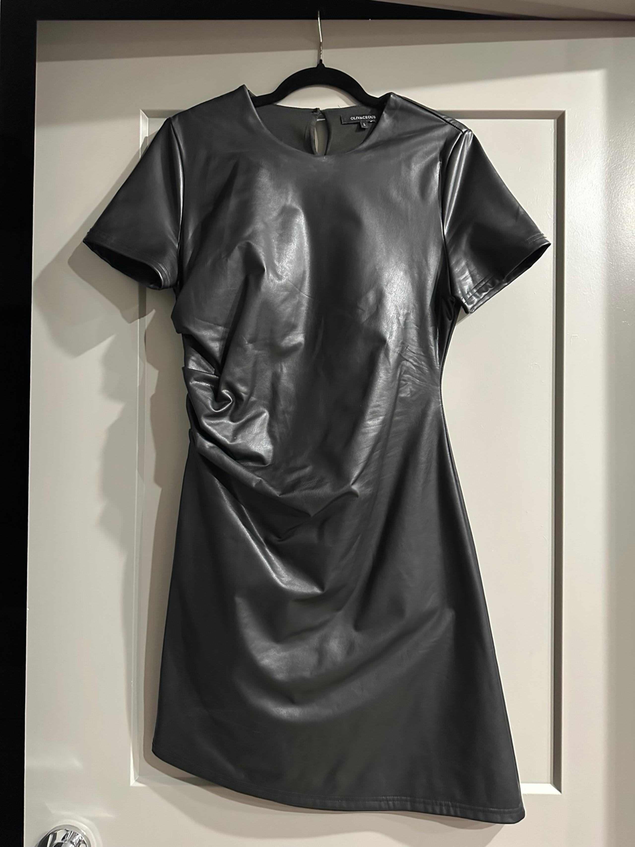 Faux Leather Dress