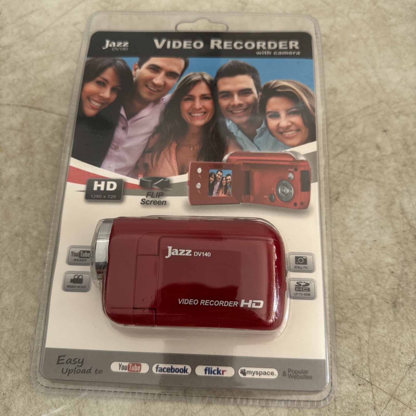 JAZZ DV140 VIDEO CAMCORDER Red 1.44 LCD 4X DIGITAL ZOOM New in Sealed Package