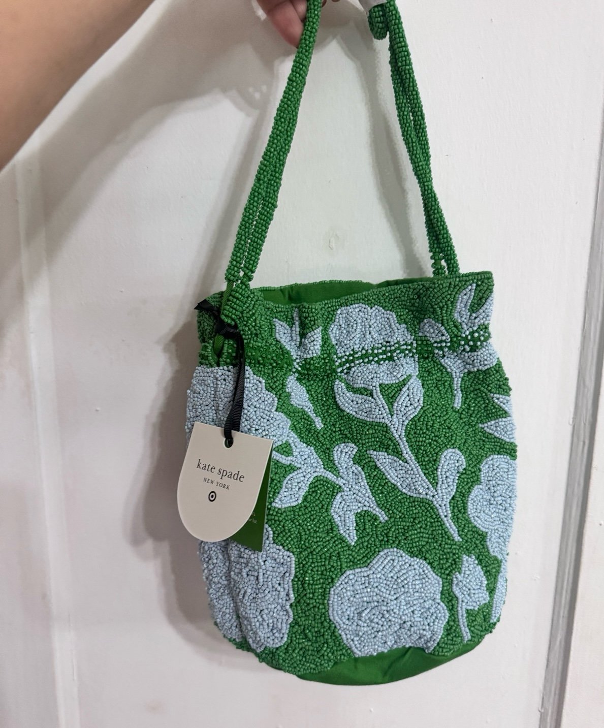 Beaded Classic Rose Drawstring Bucket Bag - kate spade new york x Target NWT