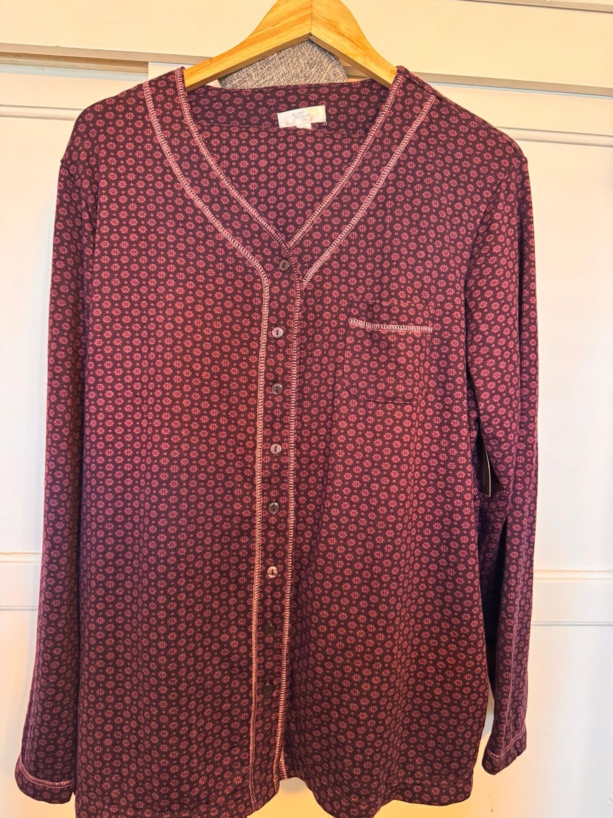 Secret Treasures Cardinal Print Pajama Set PLUS SIZE 2x