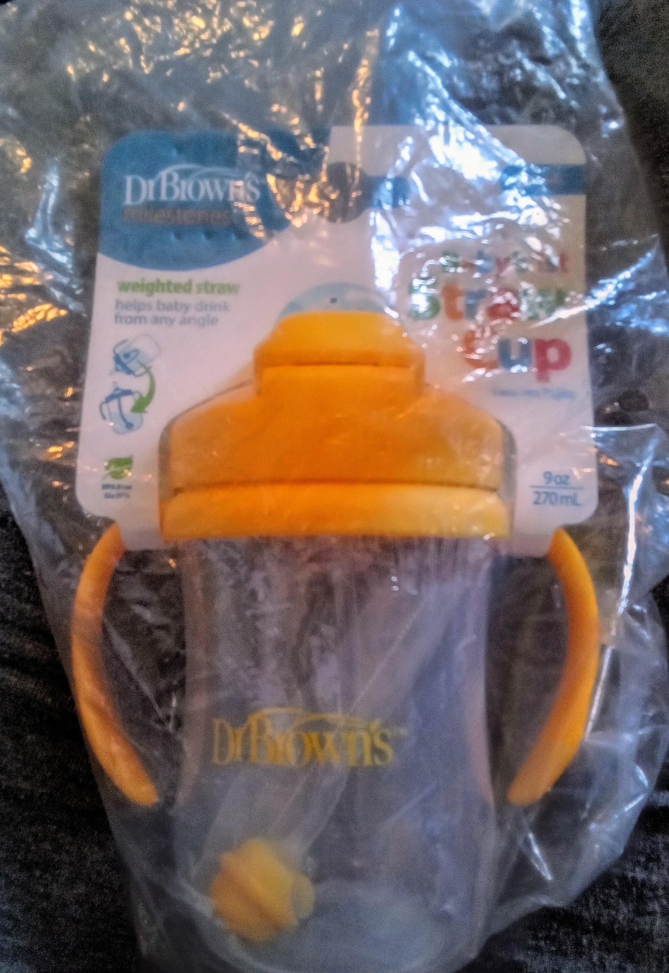 Dr. Brown's Milestones Baby 1st Straw Cup w/ Handles 9 oz  Brand New!