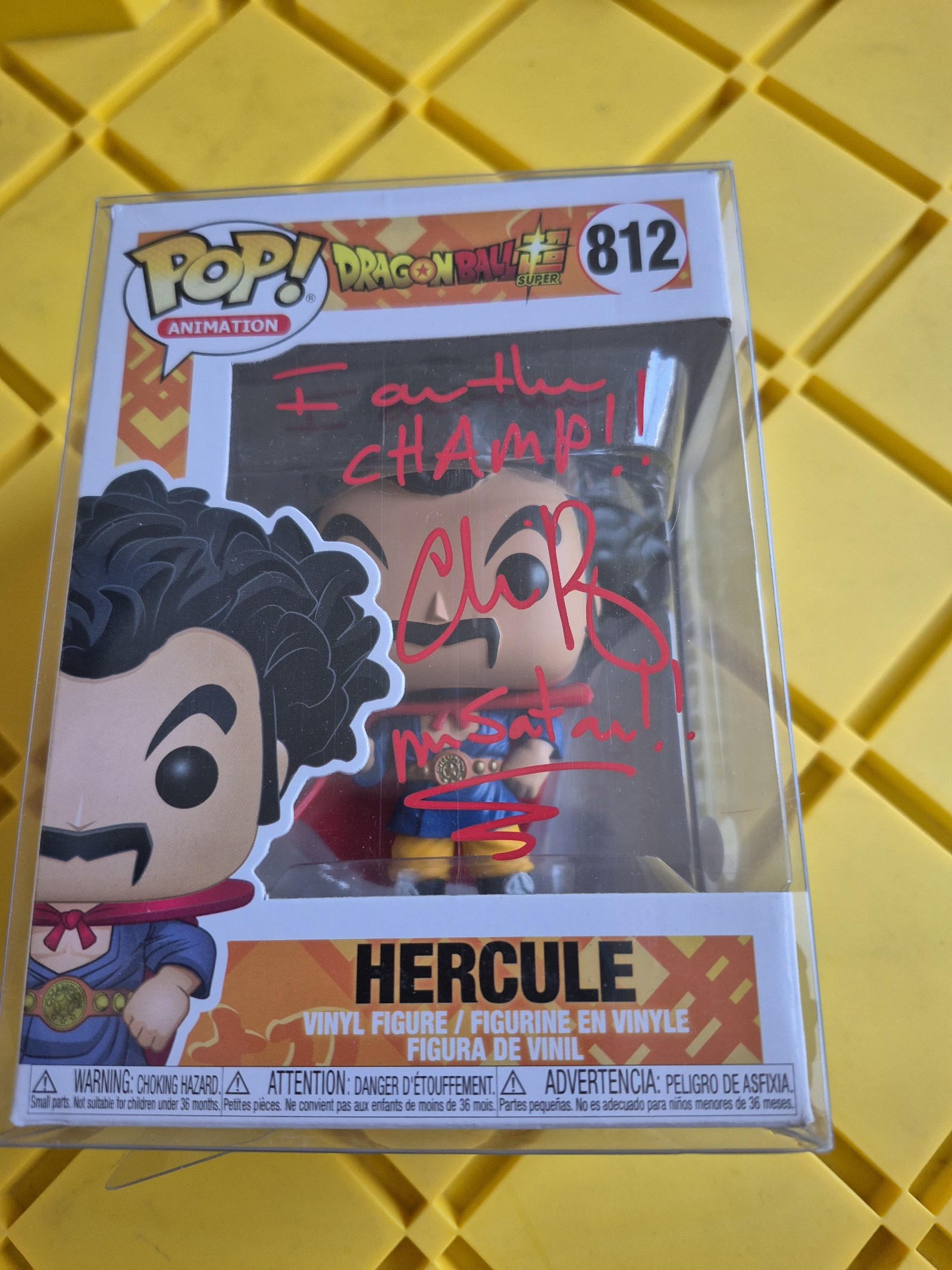 Signed hercule funko pop