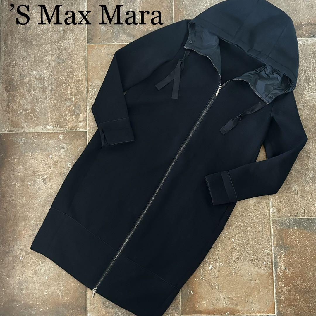 話題の人気 Silhouette Cocoon MaxMara S Long Coat Parka ジャケット・アウター