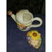 1993 Fitz & Floyd Omnibus OCI Seeds Of Spring Watering Can Flower Teapot cookie
