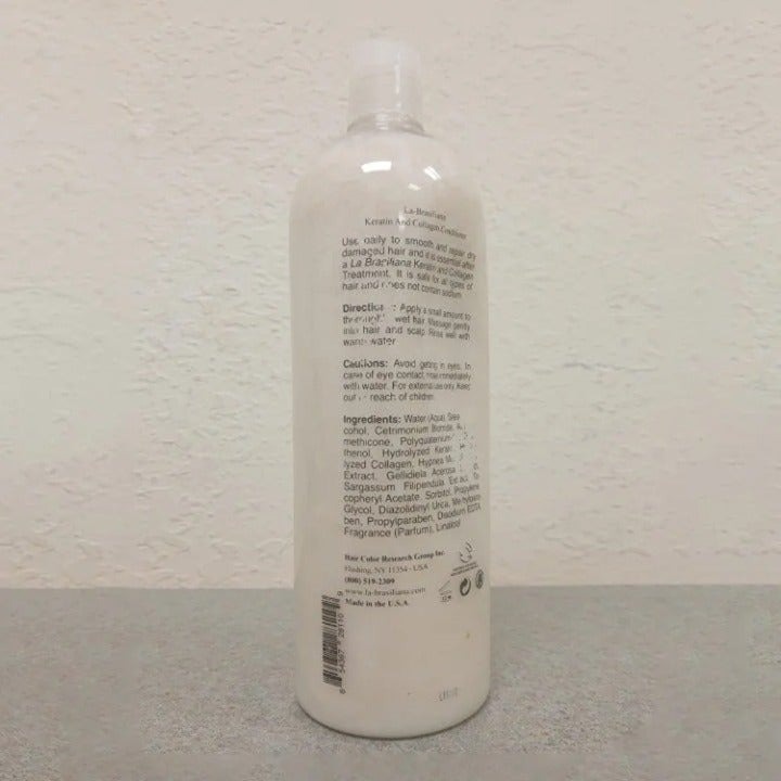 La-Brasiliana Due Keratin sale and Collagen Conditioner, 33.8 Oz