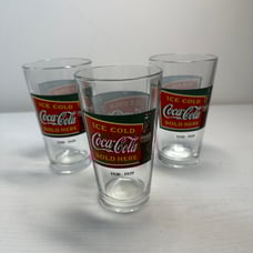 Vintage 1920-1929 Coca-Cola Collectors Glass Lot Of 3