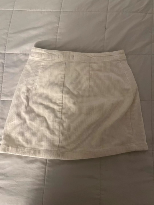 Off White pleated corduroy wrap skirt