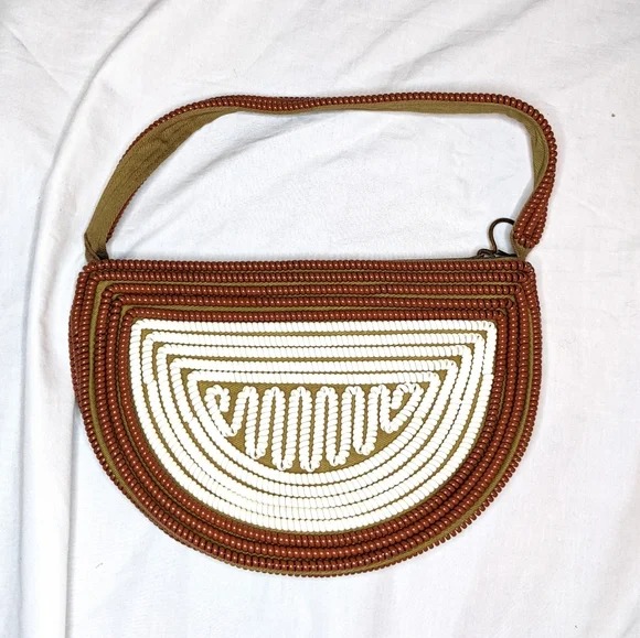 Vintage 1940's collectible telephone cord purse coil bag