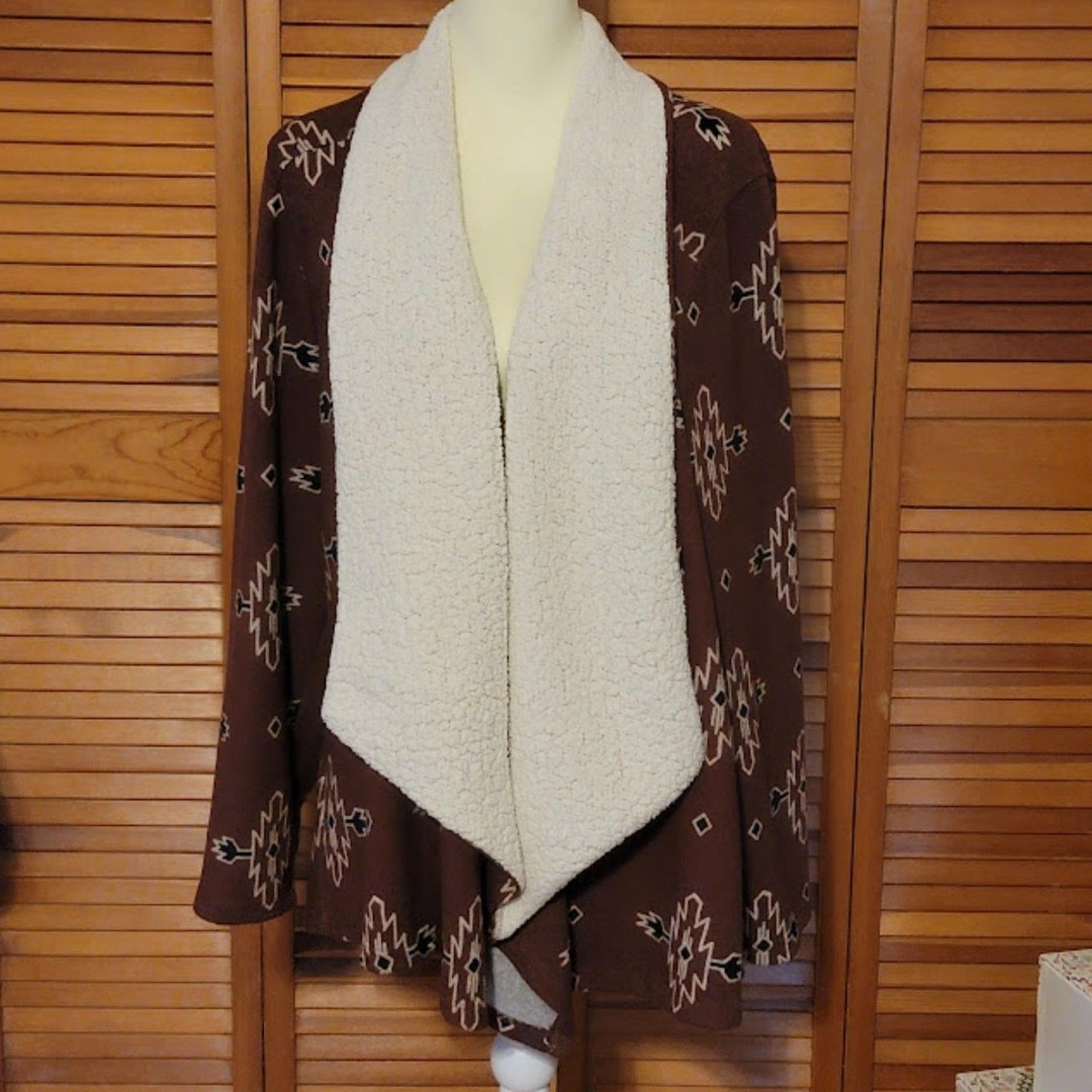 Self Esteem 2X Aztec Cardigan Sweater