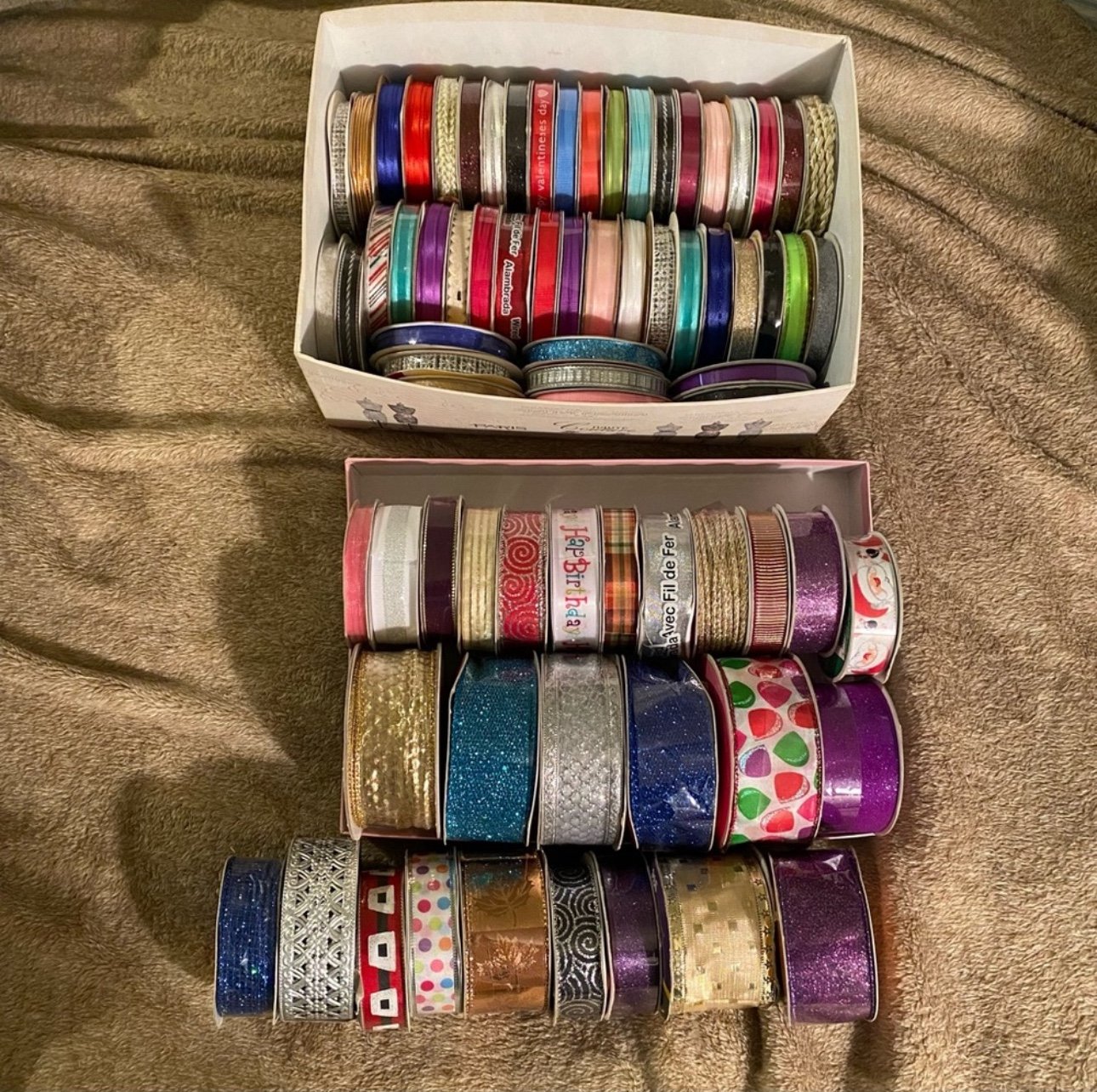 Ribbon- mesh, cloth, wired, metal