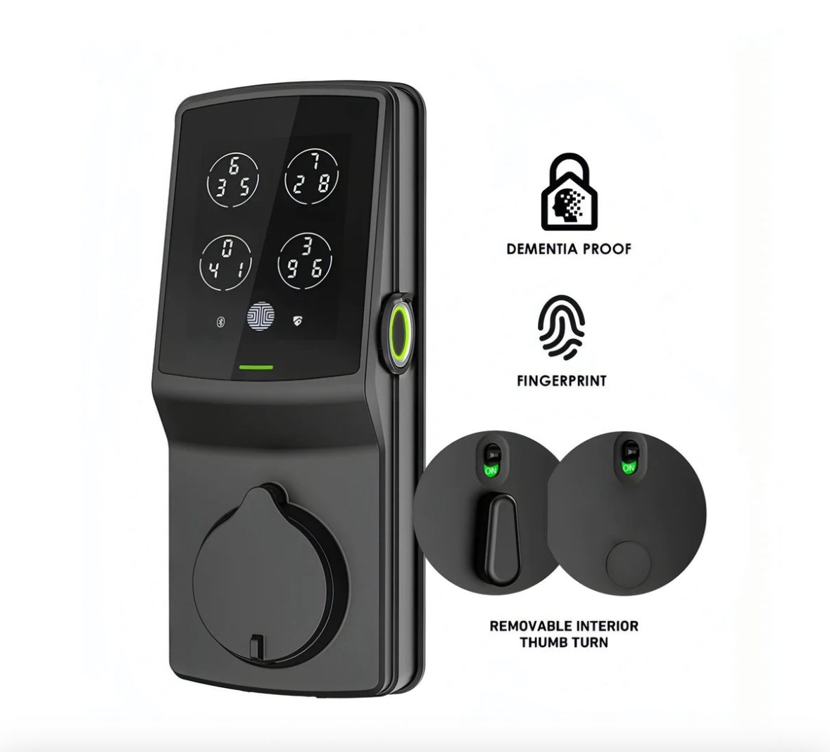 LOCKLY Smart Lock w/Fingerprint & Pin, Dead Bolt Front Door Lock(brand new/never