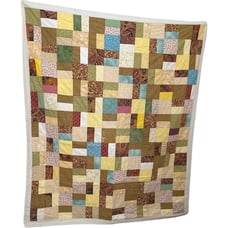VINTAGE Hand Made Patchwork Quilt - 47.5 x 56