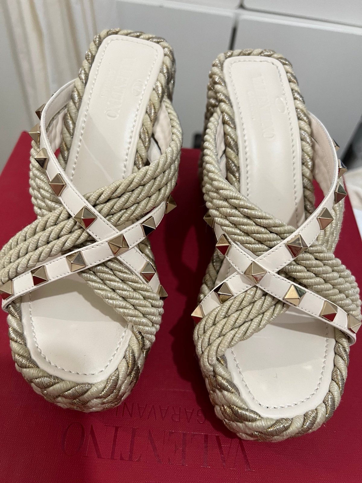 valentino slide espadrilles