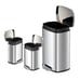 Quality Rectangular Step Garbage Can 3 Piece Combo, 13.2 gal , Two 1.3 gal, S
