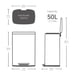 Quality Rectangular Step Garbage Can 3 Piece Combo, 13.2 gal , Two 1.3 gal, S