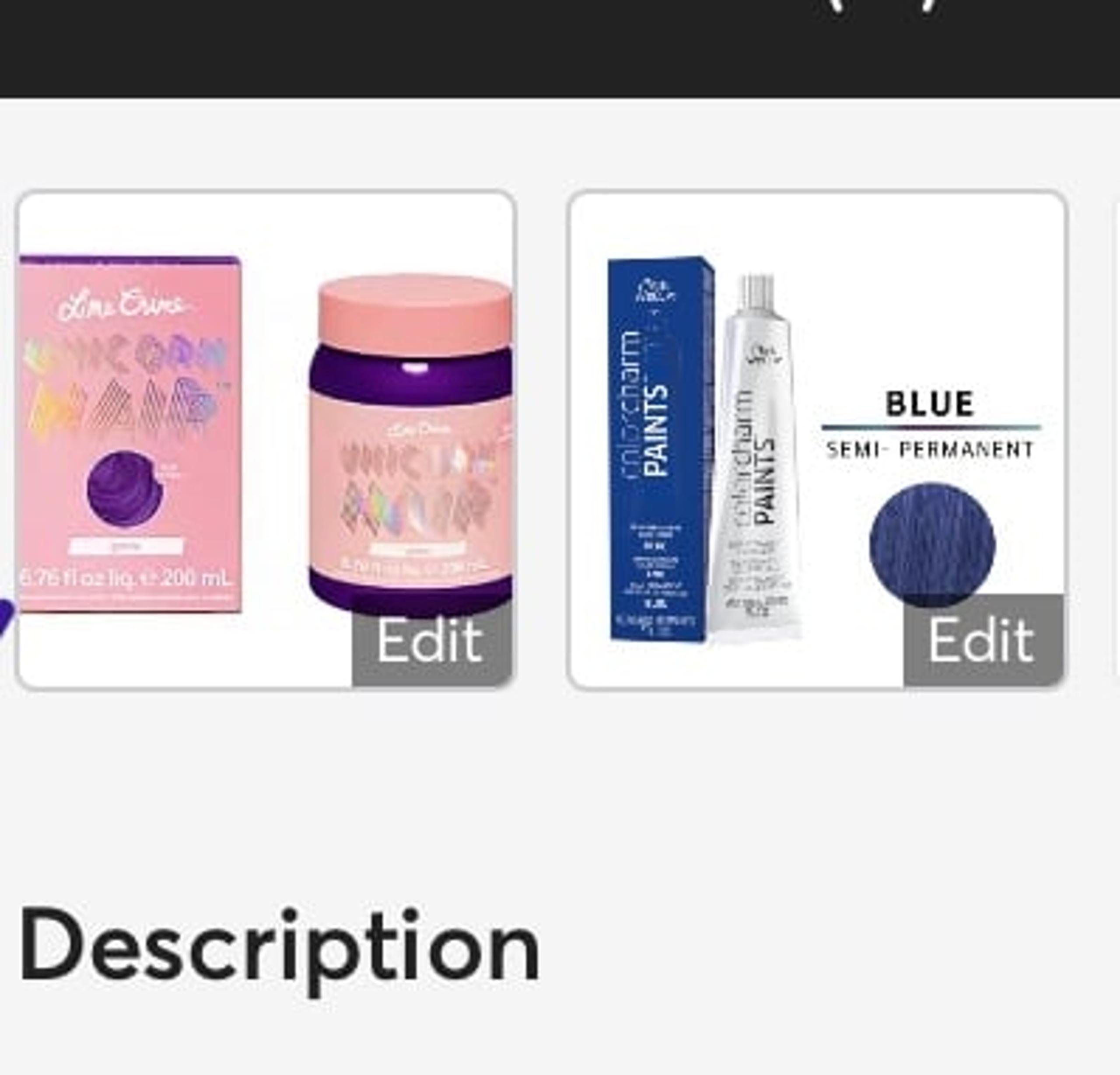Lime Crime Unicorn and wella hair dye bundle