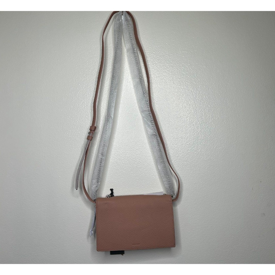 New Allsaints Soft Pink Fetch Chain Crossbody Purse