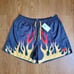 Nike X Hot Wheels PG 13 Shorts Americana Flame Fire Grey Orange XXL 2XL New