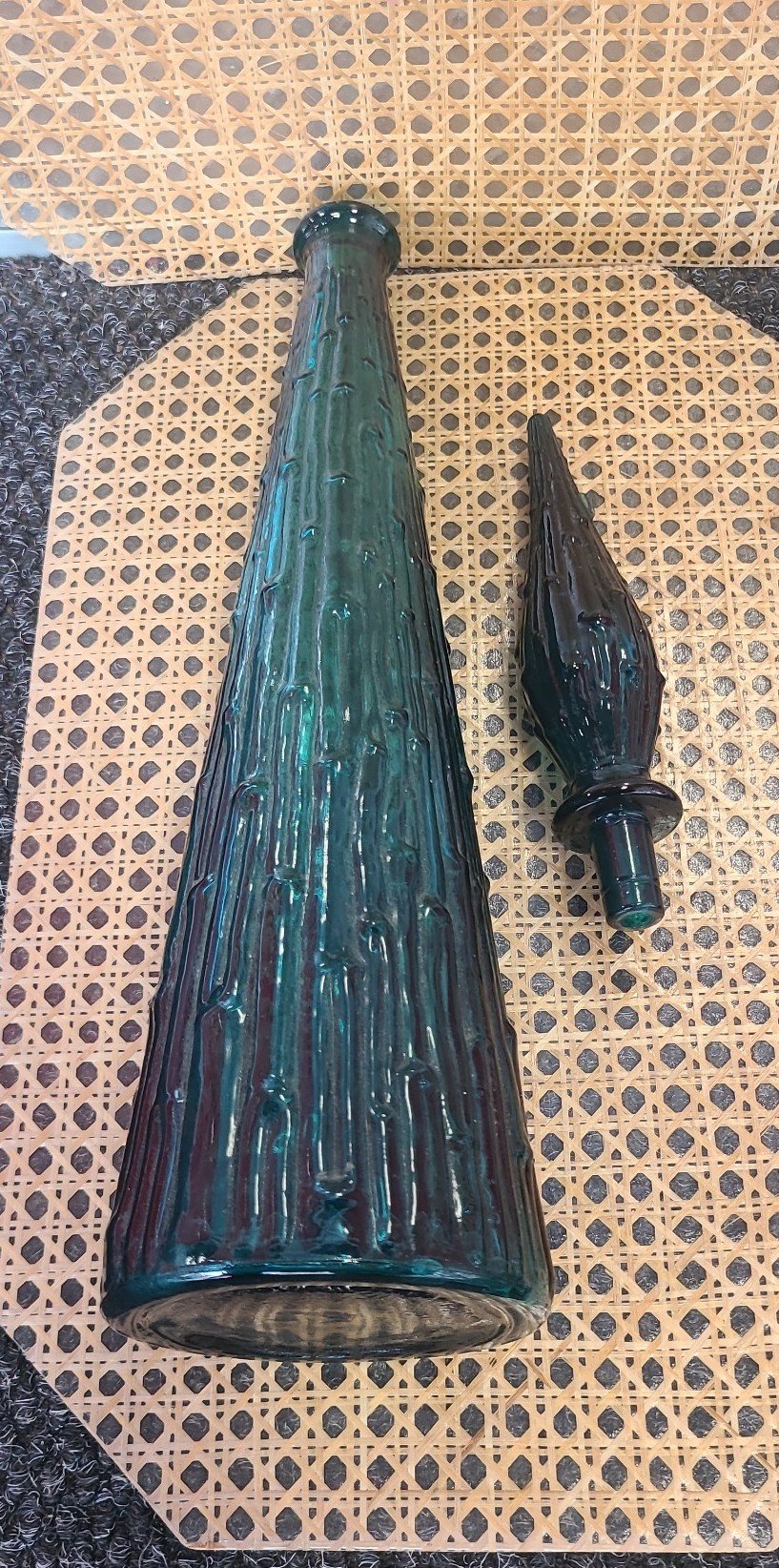Vintage genie bottle blue