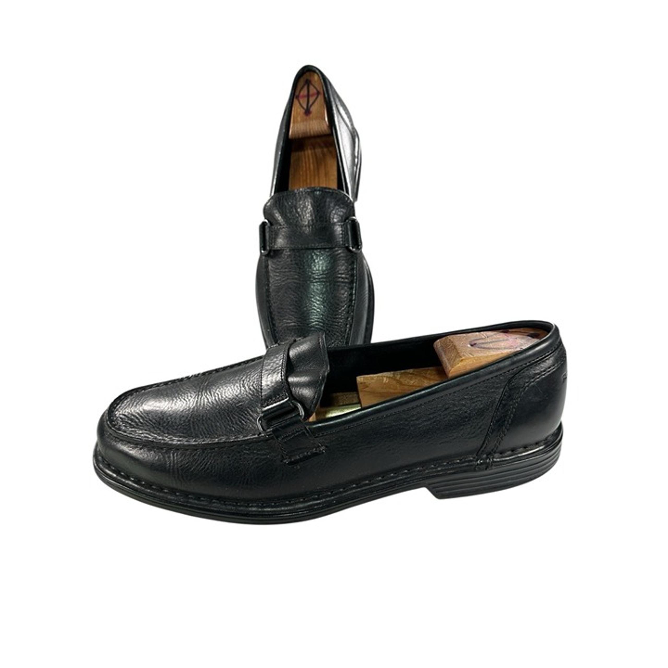Rockport Mens Size 10.5 M Black Leather Comfort Driving Slip On Loafer Shoes