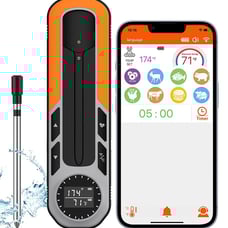 Wireless Smart Meat Thermometer with APP、LCD, Digital Cooking Thermometer