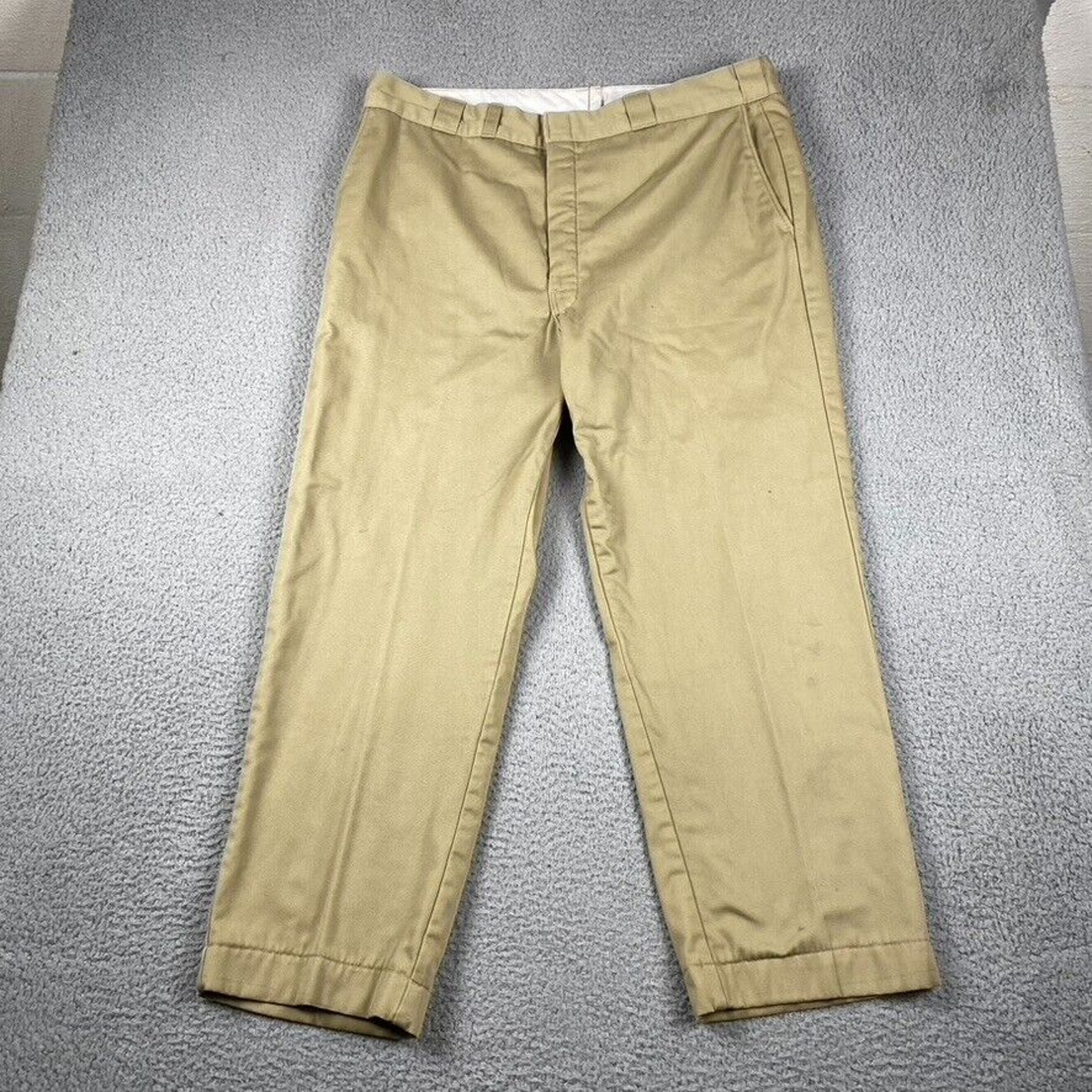VTG L.L. Bean Fleece Heavy Lined Chino Pants Men's 38x28.5 Workwear Chore