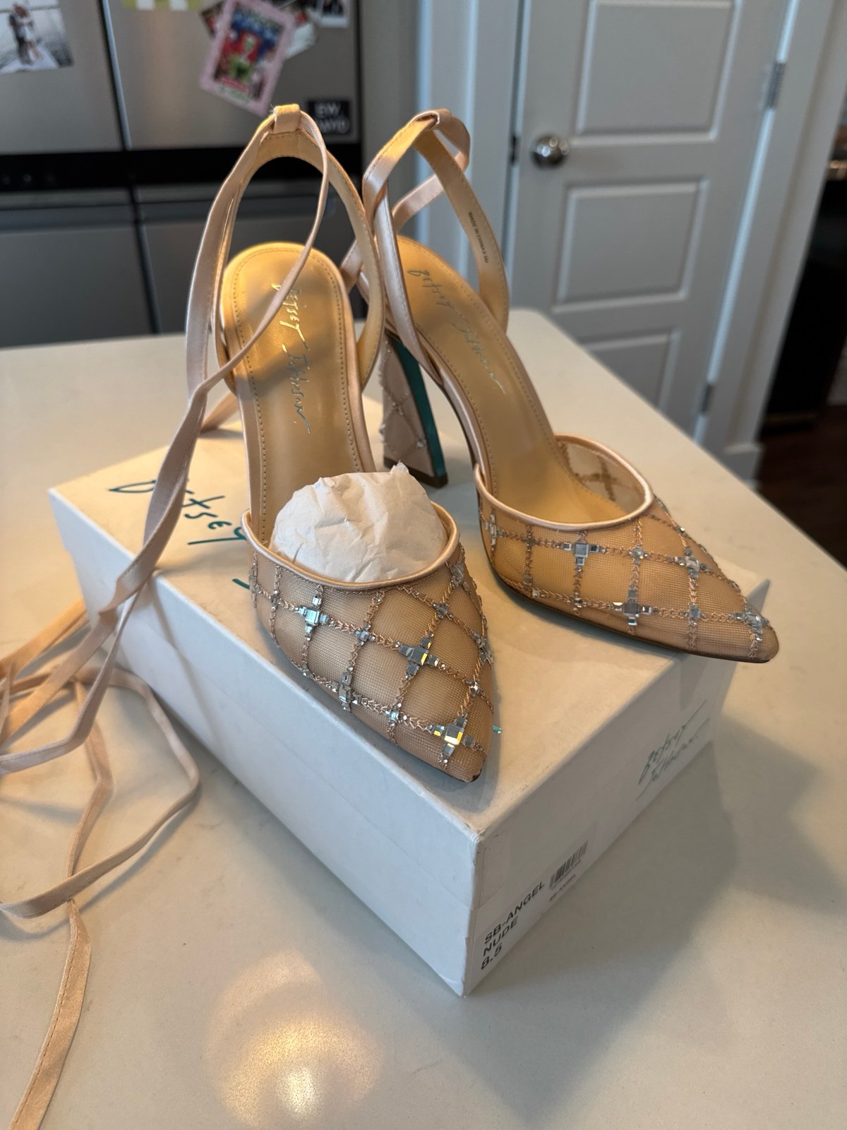 Betsey Johnson Heels - angel nude