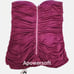 Express Magenta Strapless Zippered Corset Top