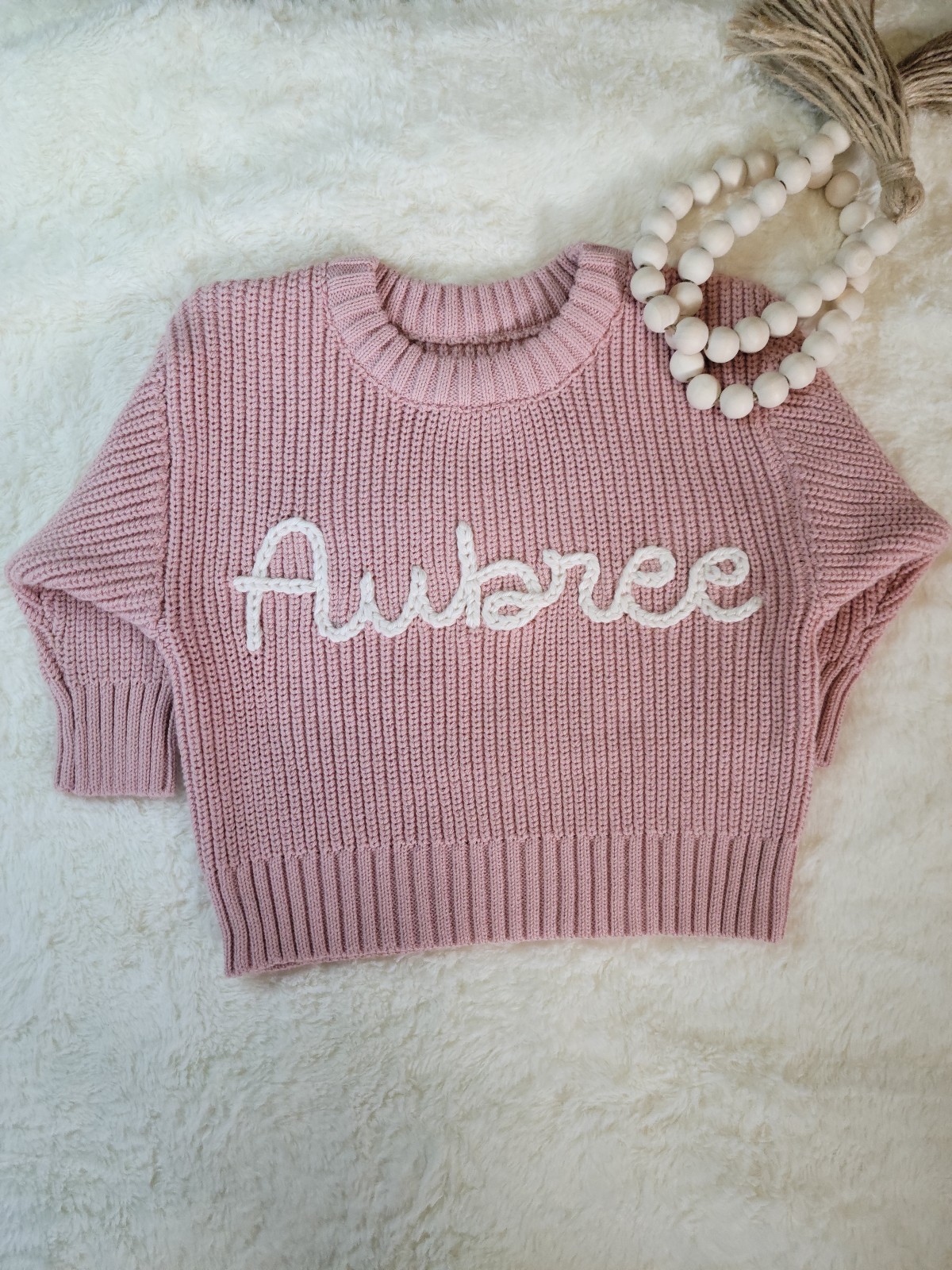 Personalized newborn baby name sweater