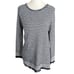 Kinross Cotton White & Navy Lattice Knit Cotton Sweater Size XS retail 265