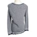 Kinross Cotton White & Navy Lattice Knit Cotton Sweater Size XS retail 265