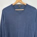 Neiman Marcus 100% Merino Wool Sweater V-Neck Soft Knit Pullover Blue Mens XL