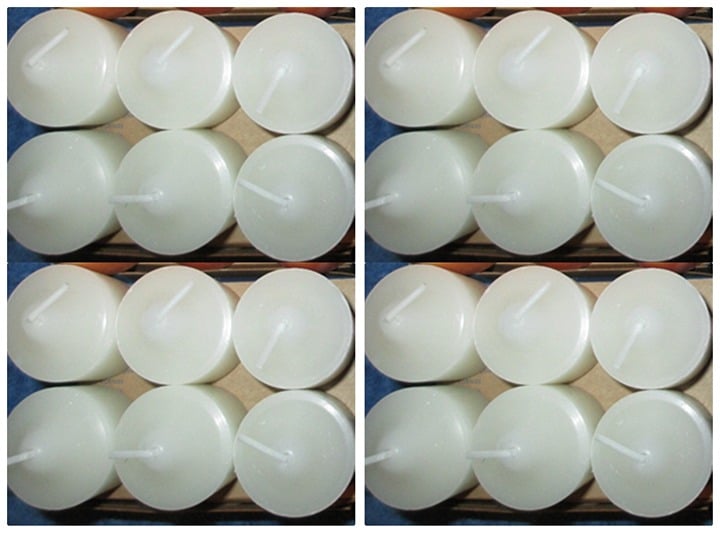 PARTYLITE 4 BOXES / 2 DOZ VOTIVES / 24 VOTIVE CANDLES SEA SALT & DRIFTWOOD NEW