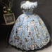 Light Blue Sequin Girls Party Princess Prom Dress Glitter Girls Princess Dress