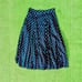 Vintage ESPRIT sz 5/6 Retro Navy Flower Print Button Down Maxi Long Skirt EUC