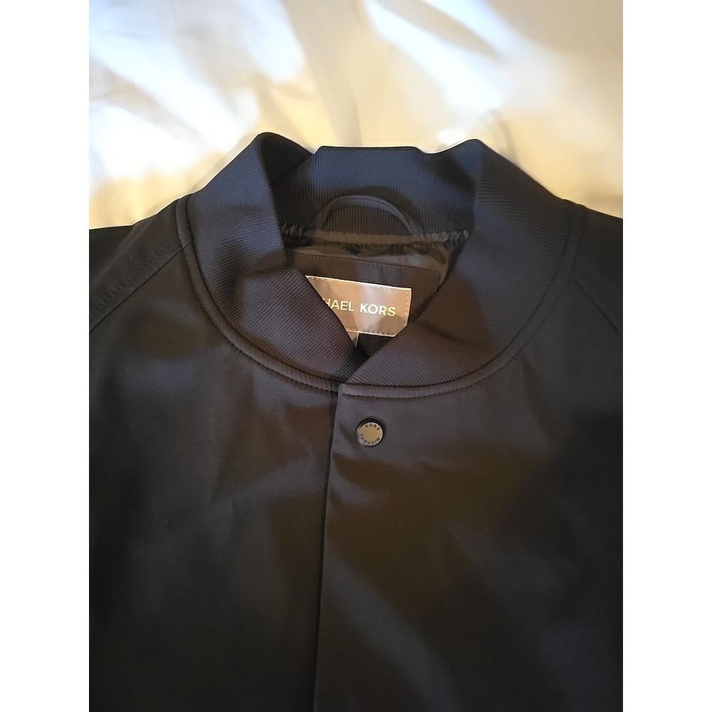 Michael Kors Men's Lightweight Lined Bomber Jacket Black NWT Size L