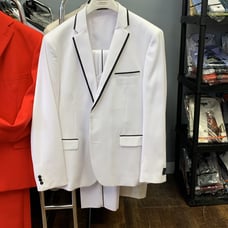 Mens white and black Suit