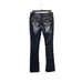Almost Famous y2k Distressed Whiskered Bootcut Jeans Size 3 Low Rise Dark Wash
