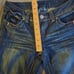 Almost Famous y2k Distressed Whiskered Bootcut Jeans Size 3 Low Rise Dark Wash