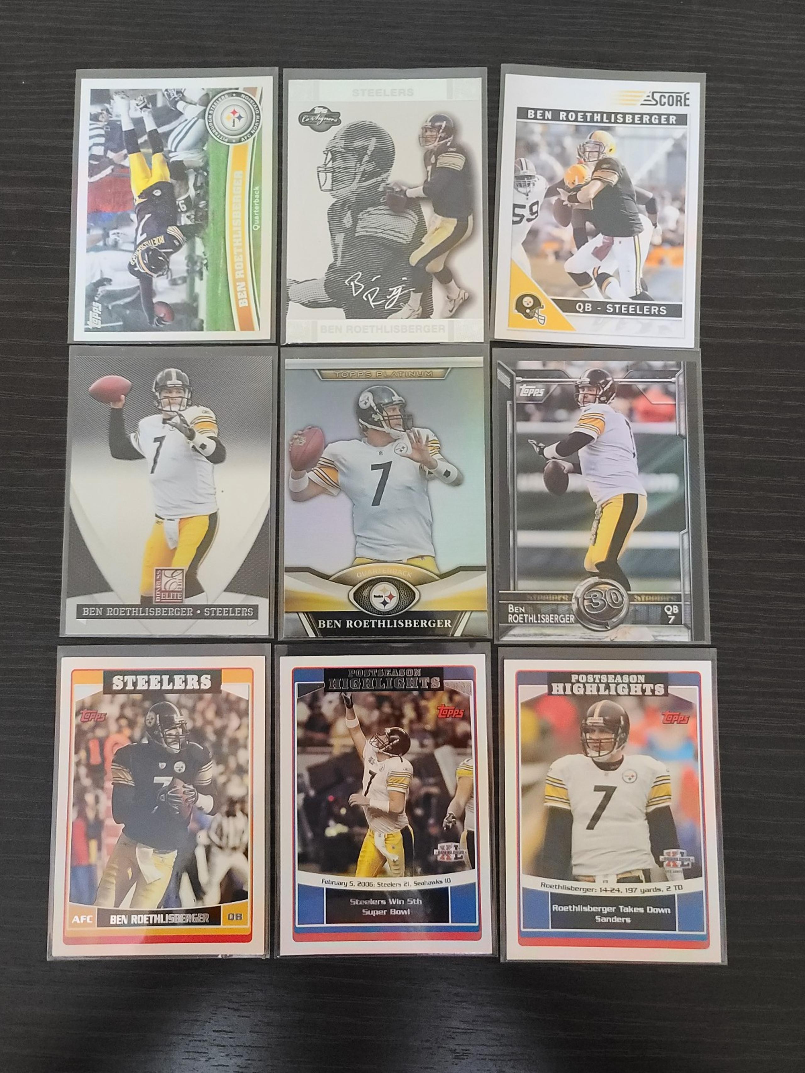 Ben Roethlisberger Steelers NFL football cards