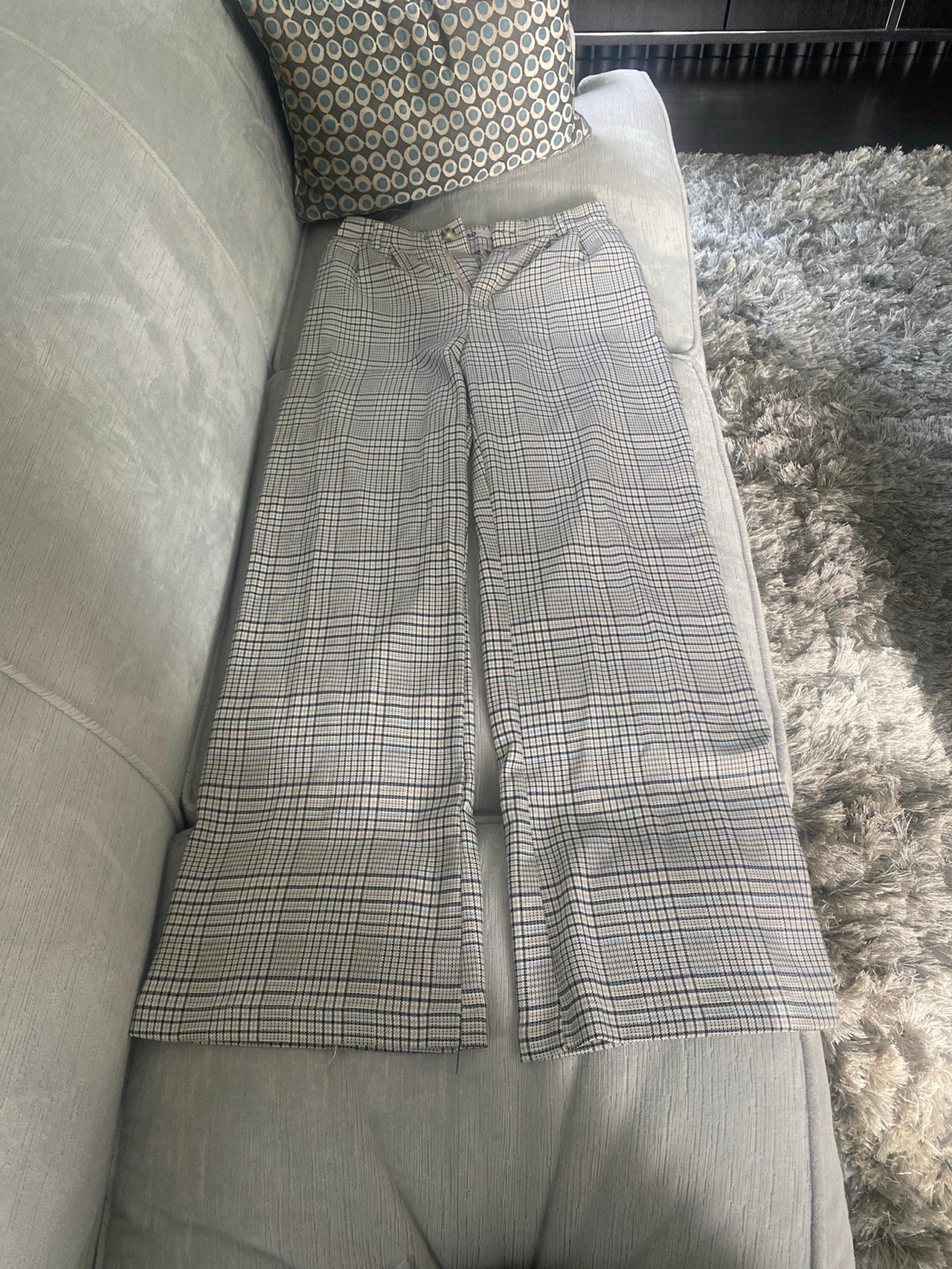 Plaid Business Casual Wide Leg Pants