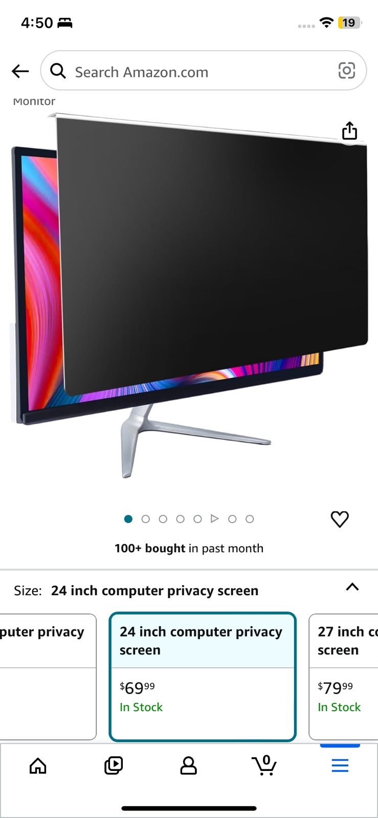 Monitor privacy screen
