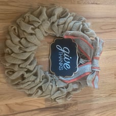 Thanksgiving Burlap Wreath