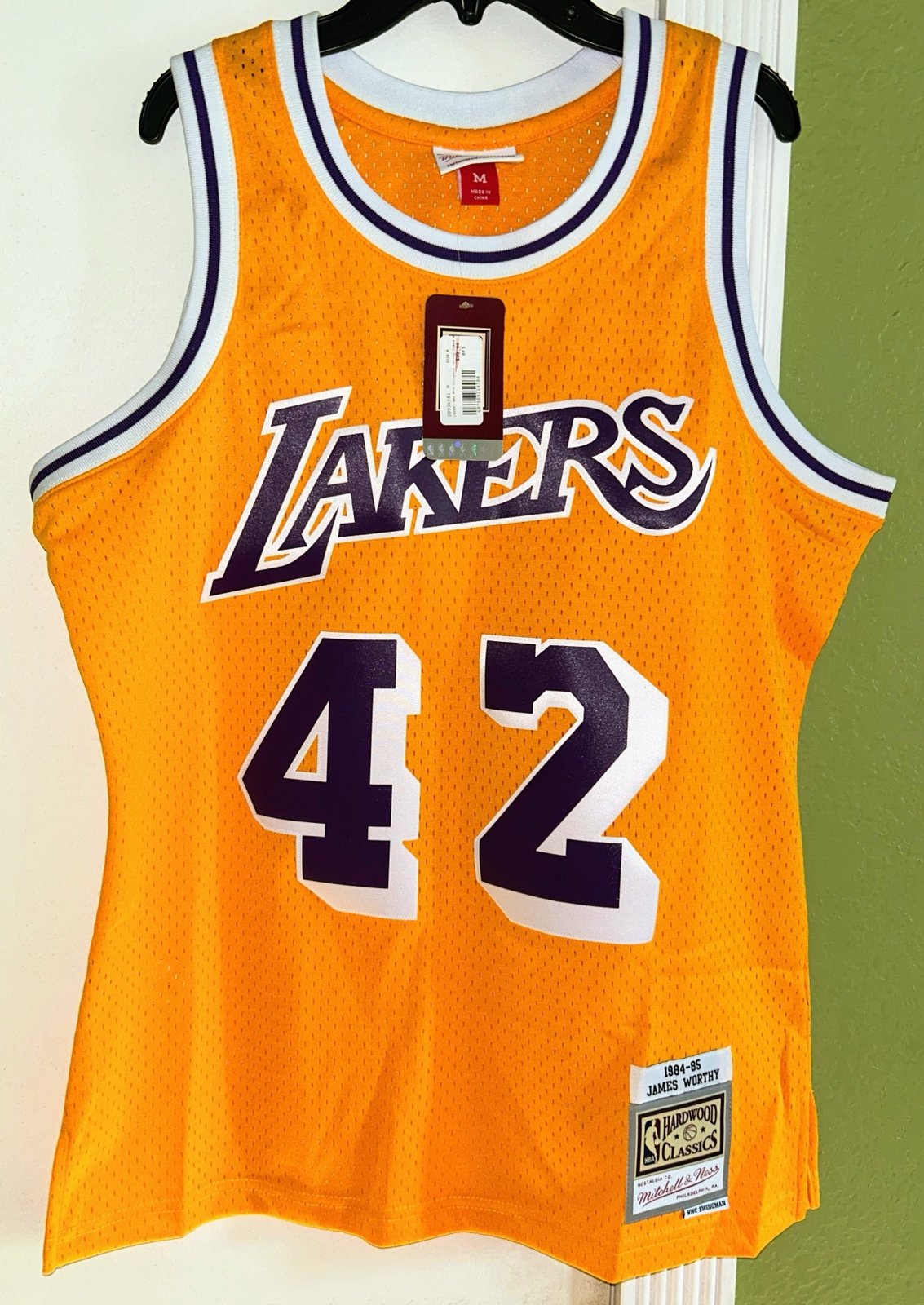 James Worthy LA Lakers Mitchell & Ness Jersey 84/85 HWC Men’s Medium NBA New